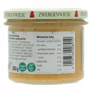 Pate vegetal cu ardei si chili bio Zwergenwiese