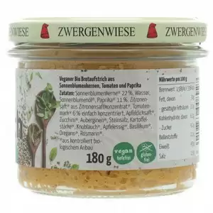 Pate vegetal cu tomate si ardei, mediteranian bio Zwergenwiese