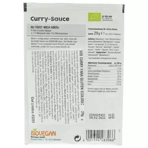 Sos Curry vegan fara gluten bio Biovegan