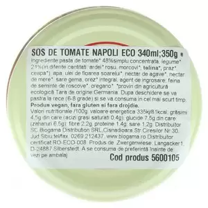 Sos de tomate Napoli, fara gluten bio Zwergenwiese