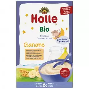 Terci cu lapte si banane pentru copii, +6 luni bio Holle
